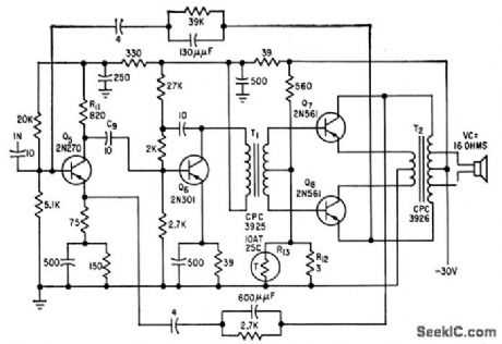toa amplifier circuit diagram