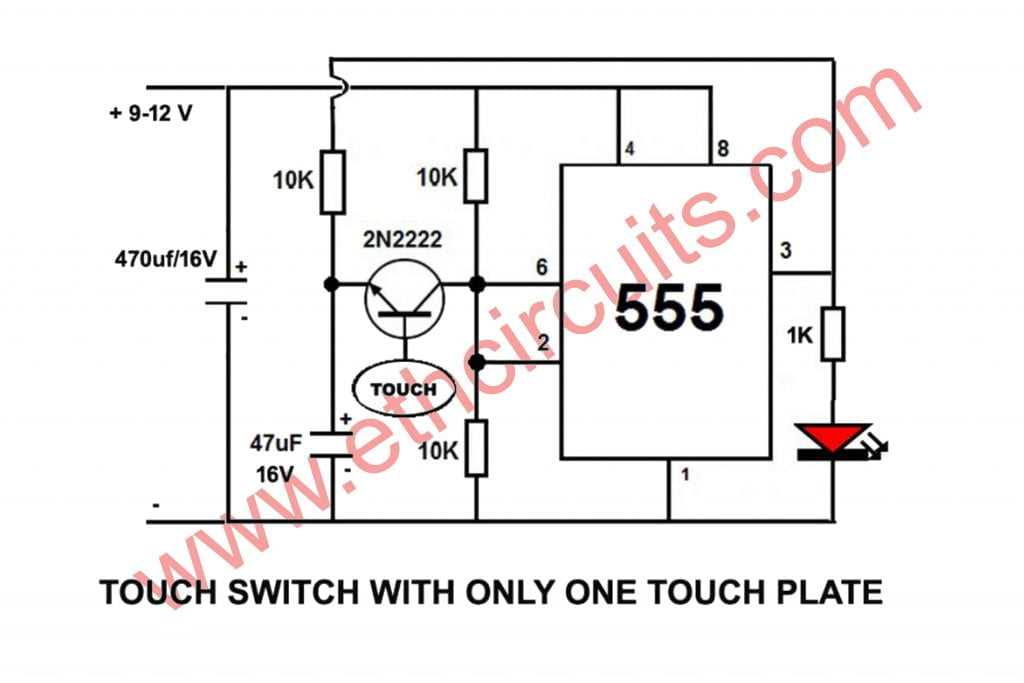 touch dimmer schematic diagram