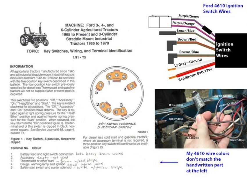 ford tractor ignition switch wiring diagram