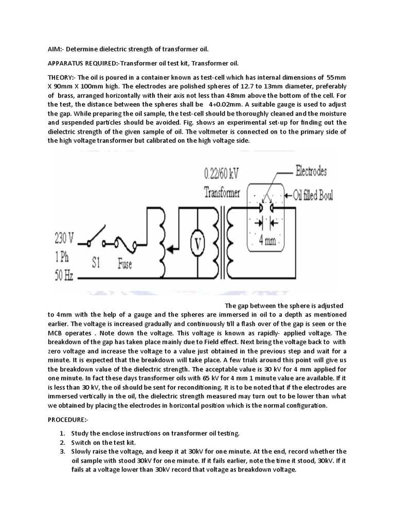 transformer oil testing circuit diagram transformer oil testing circuit diagram