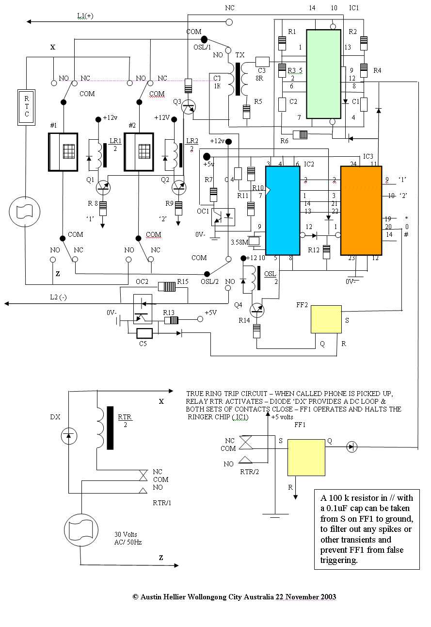 two way intercom circuit diagram
