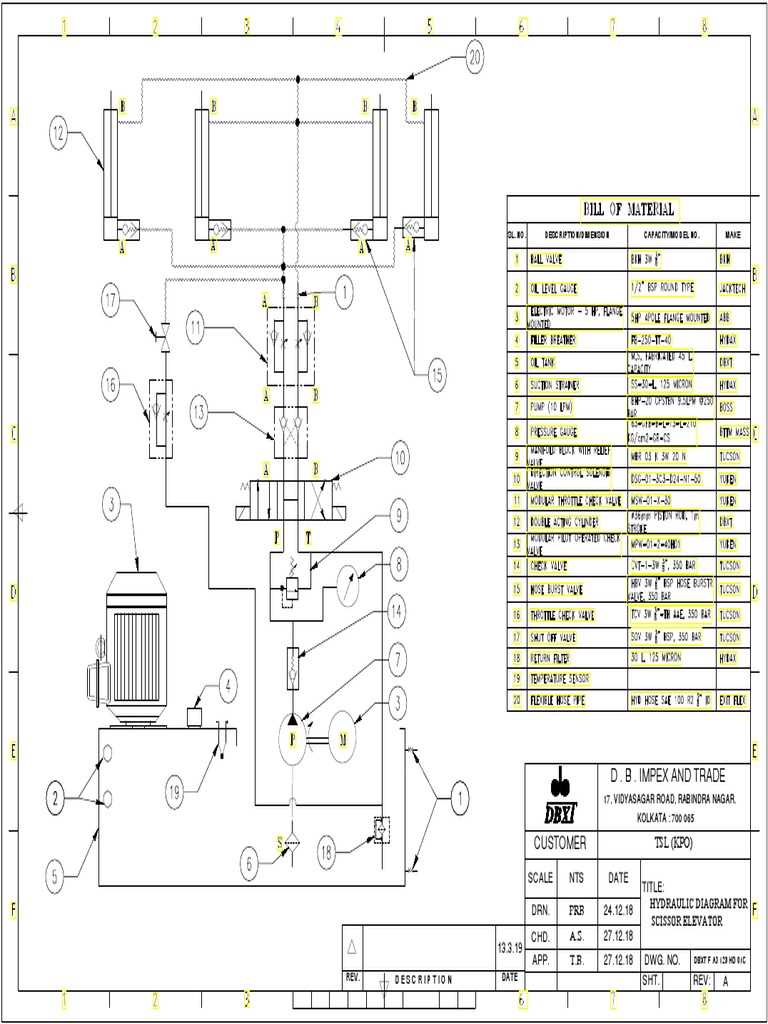 hydraulic lift circuit diagram