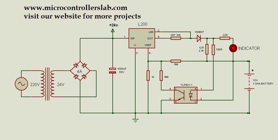 battery charging circuit schematic diagram