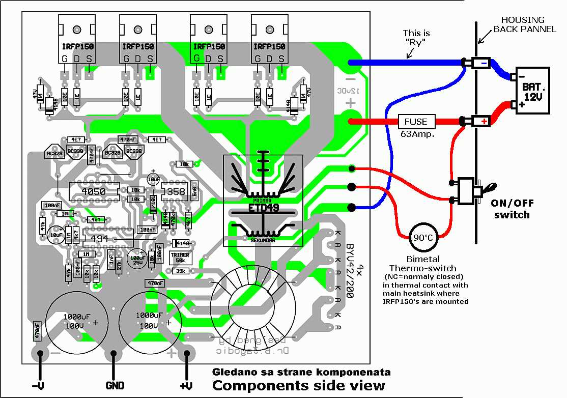 1000w audio power amplifier circuit diagram