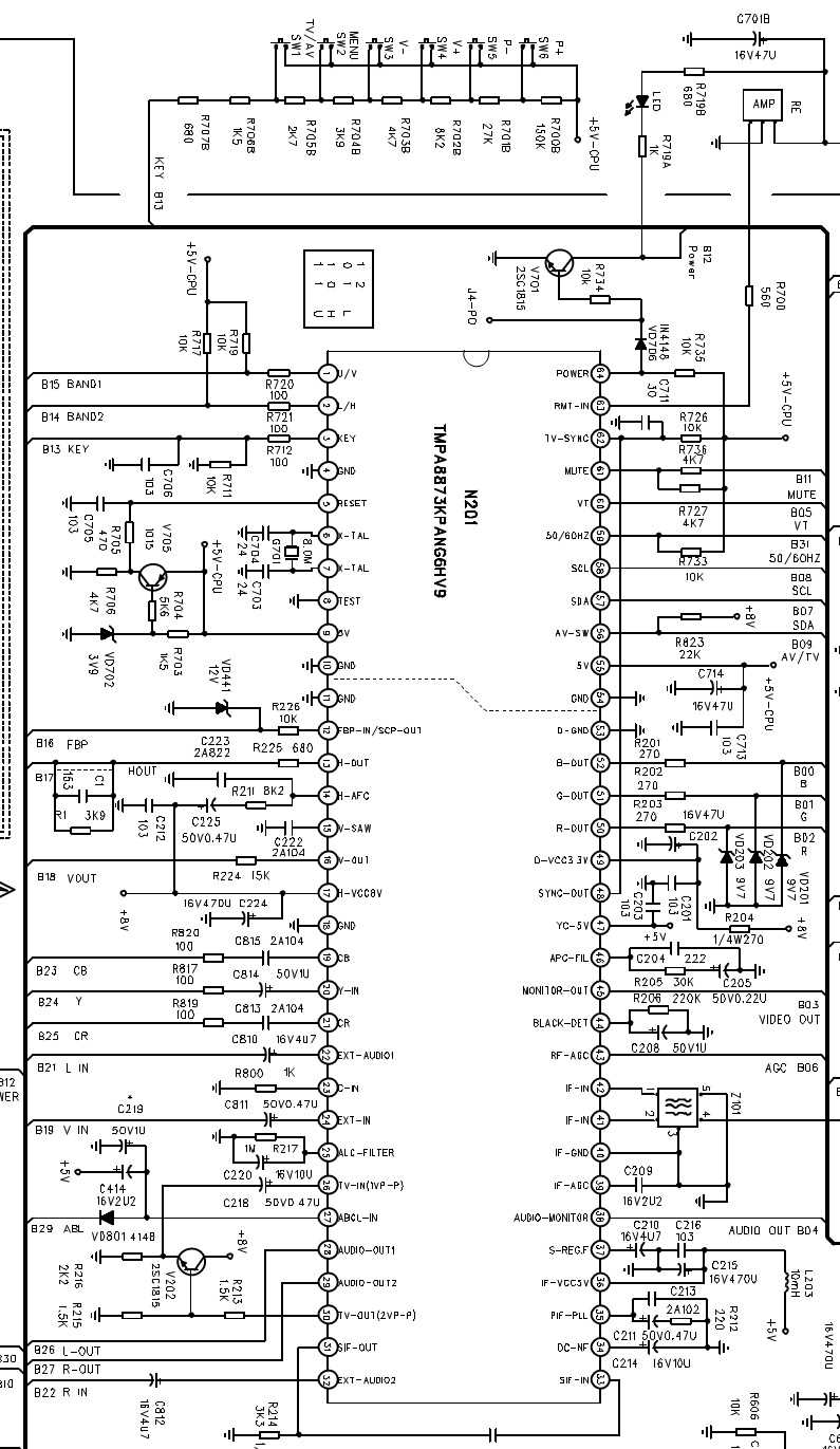 color tv basic schematic diagram