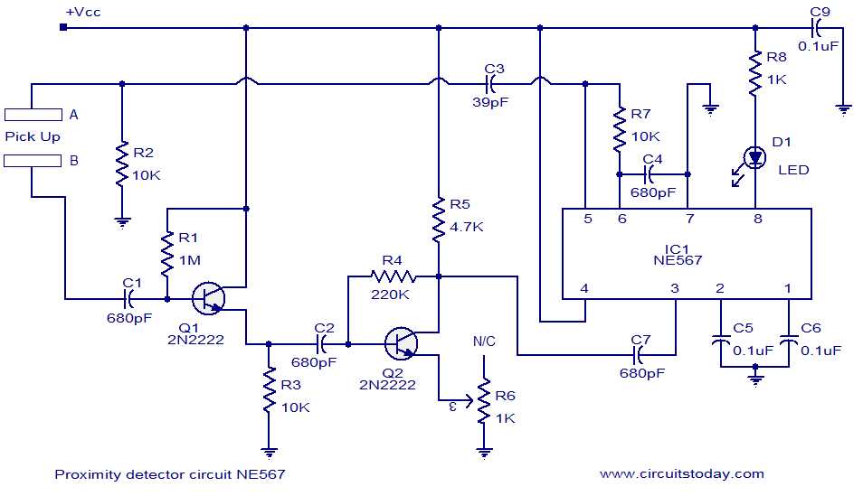 proximity switch schematic diagram