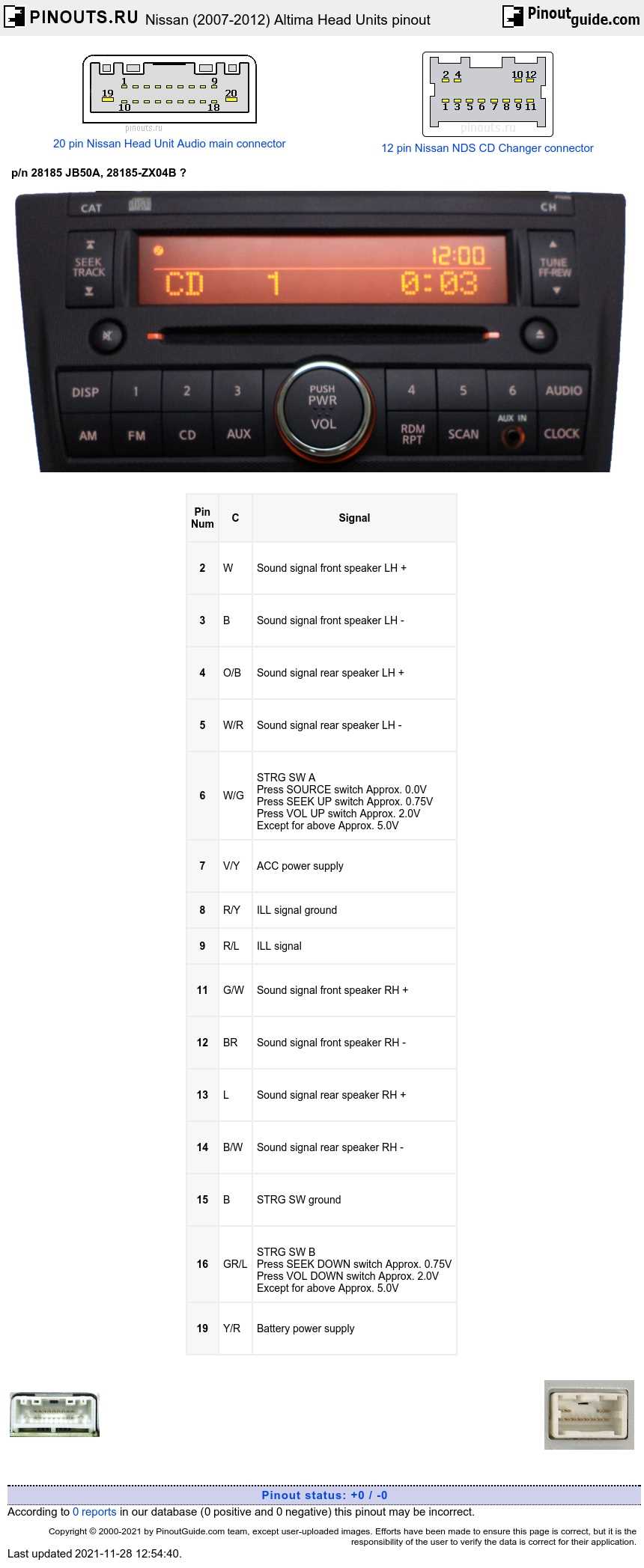 2009 nissan altima radio wiring diagram
