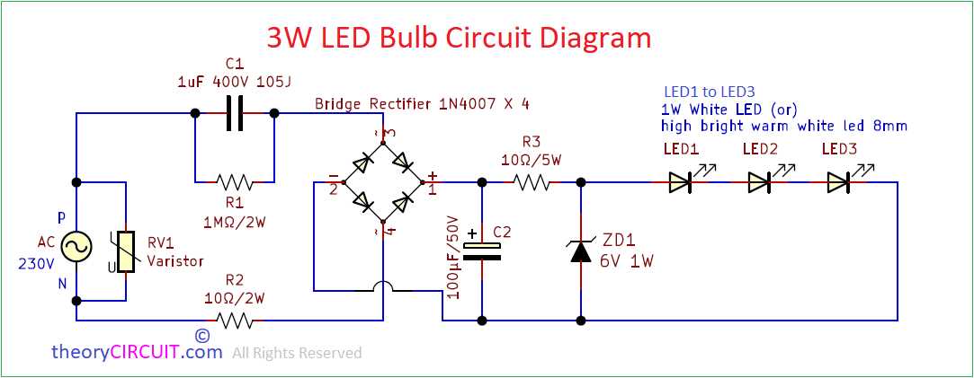 12 volt led light schematic diagram