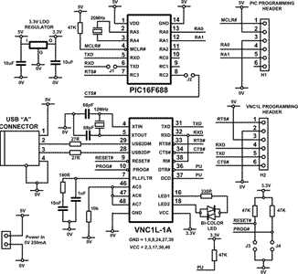 usb pic programmer schematic diagram