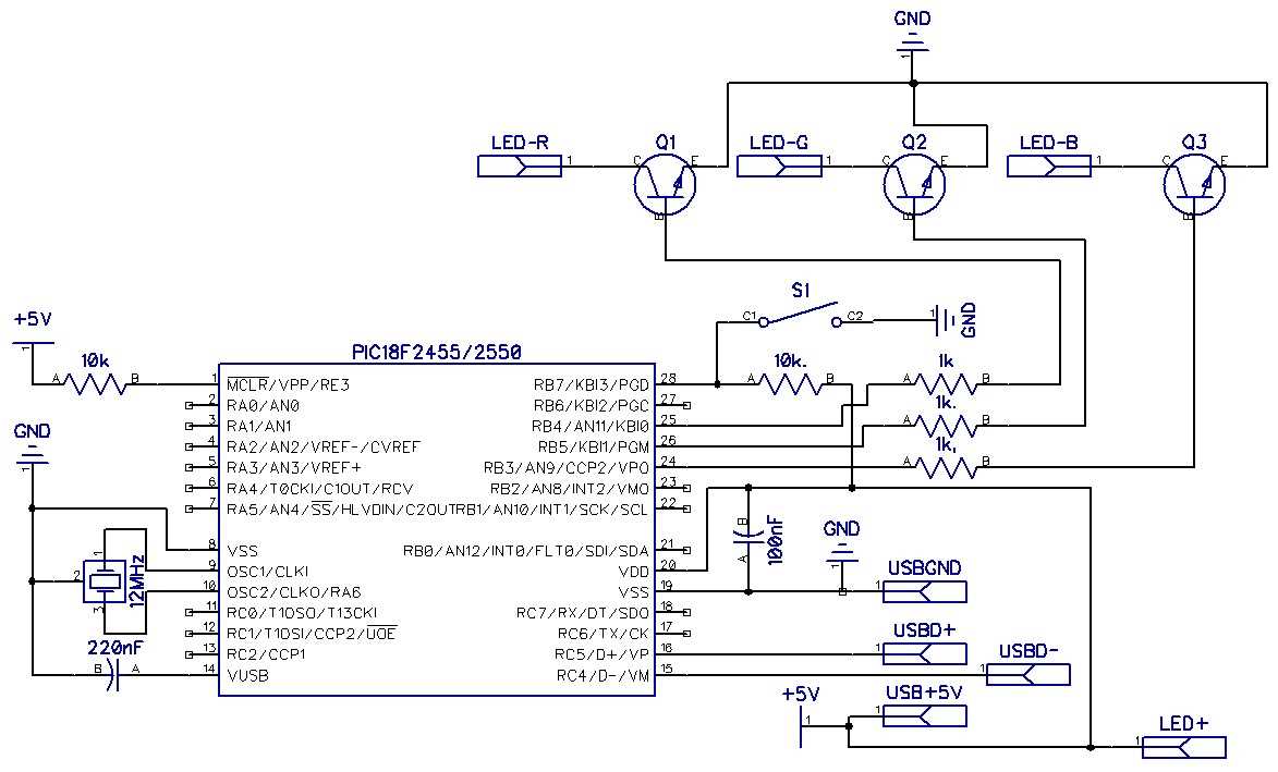 usb pic programmer schematic diagram