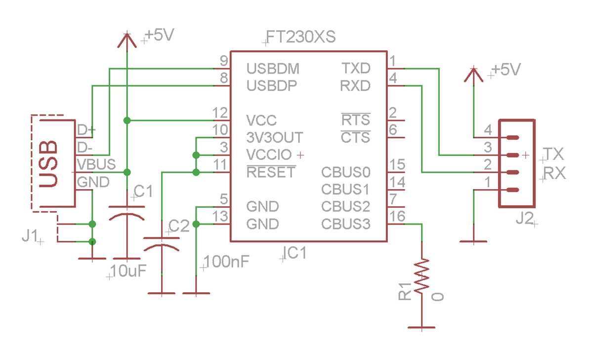 usb to serial converter circuit diagram