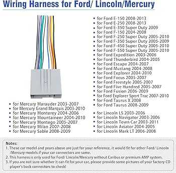 2007 ford f150 radio wiring diagram