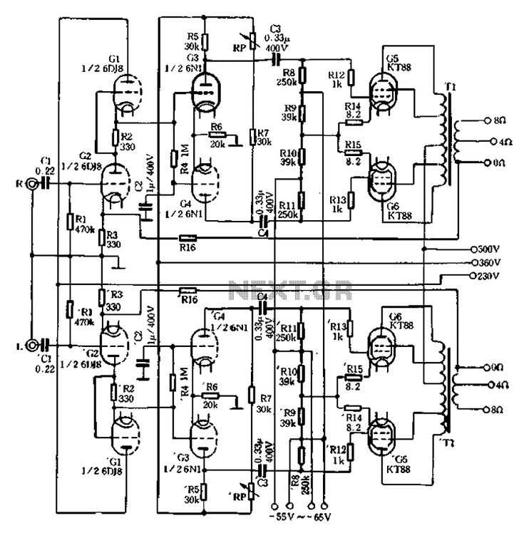 vacuum tube amplifier circuit diagram