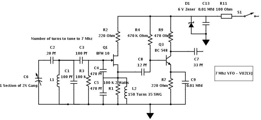 variable frequency oscillator circuit diagram