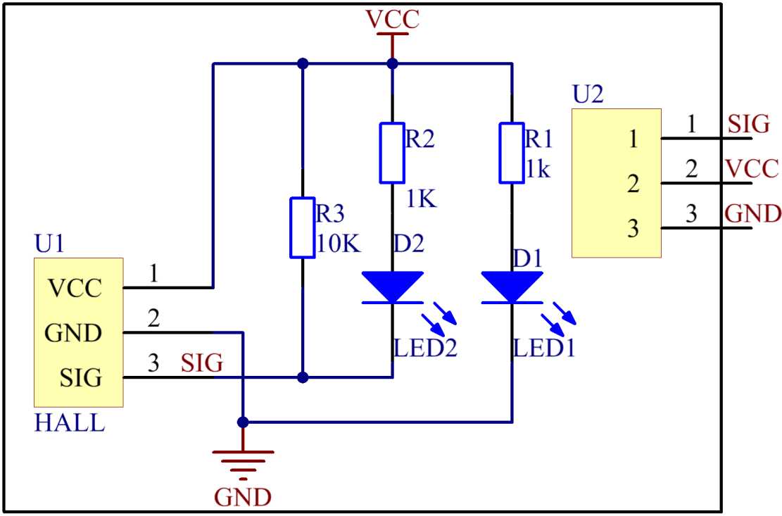 hall effect switch circuit diagram
