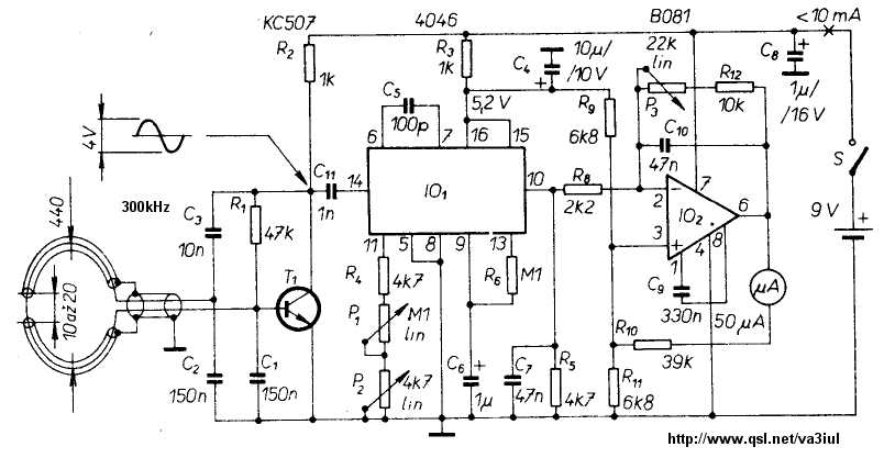 vlf metal detector circuit diagram
