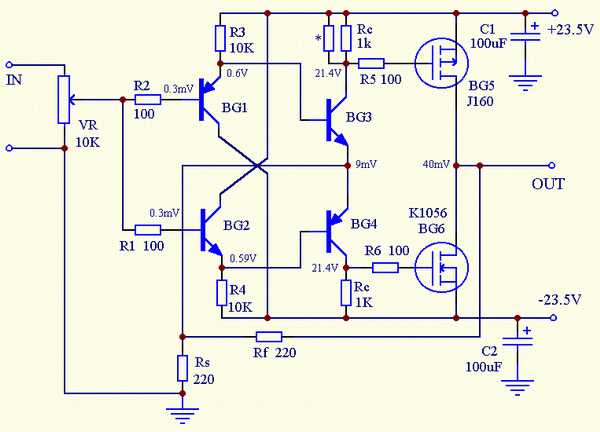 voltage series feedback amplifier circuit diagram