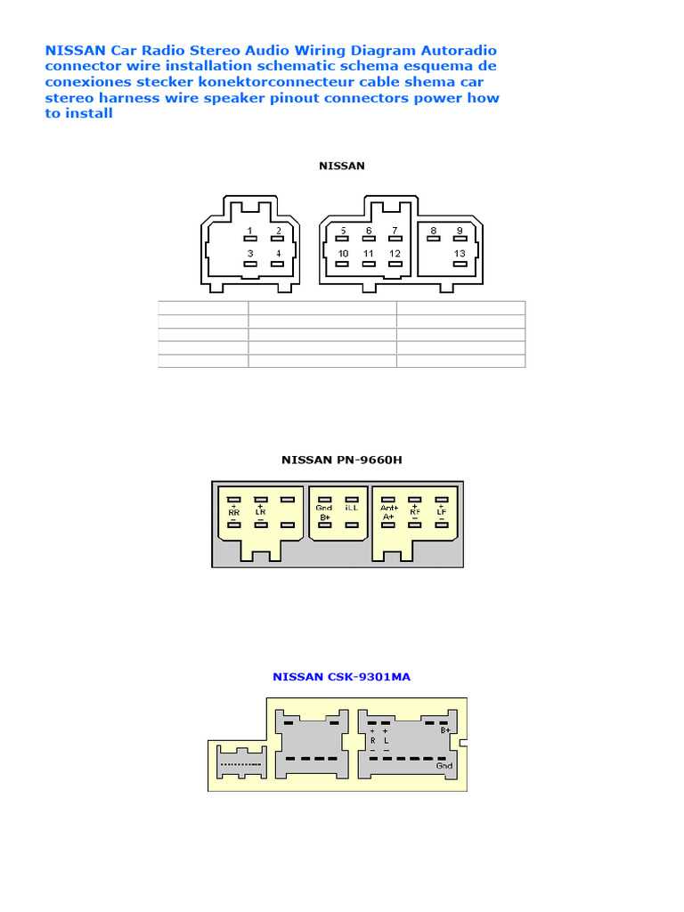 1999 nissan frontier radio wiring diagram