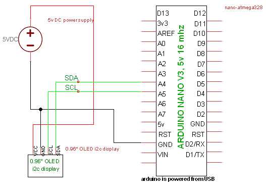 128x64 oled arduino schematic diagram