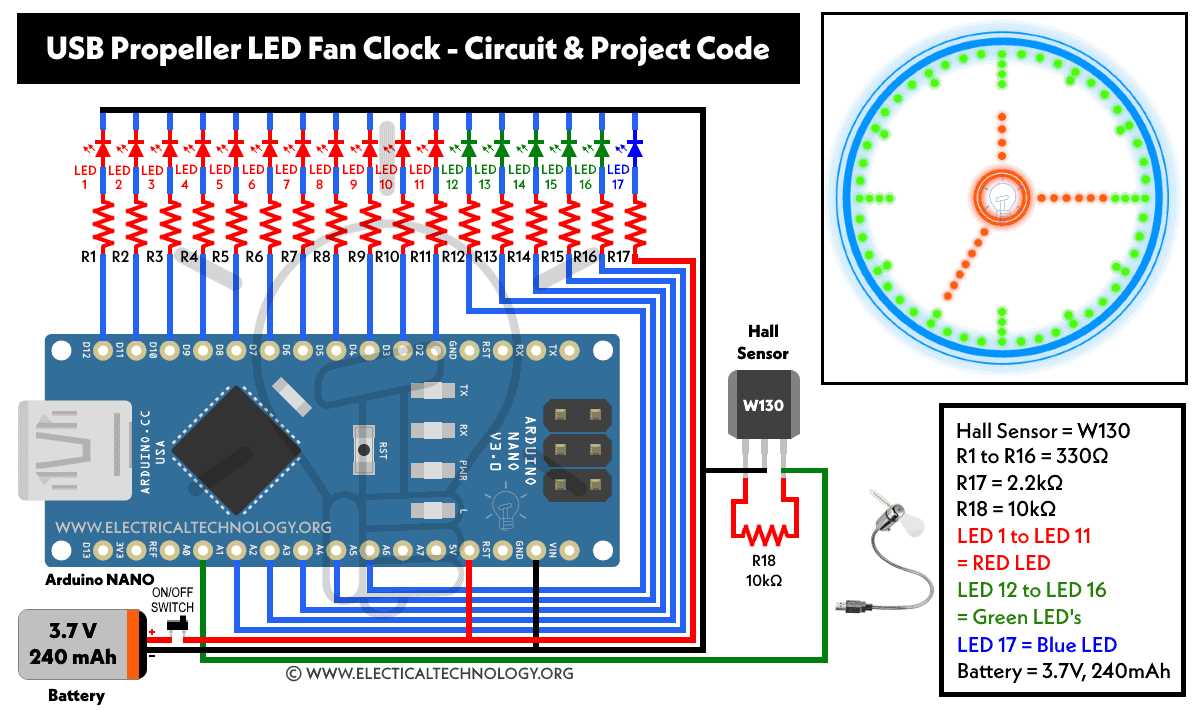 wall clock circuit diagram
