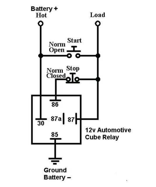 12v latching relay wiring diagram
