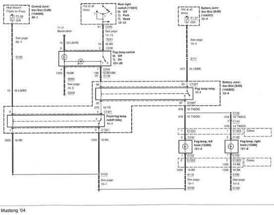 1969 mustang headlight wiring diagram