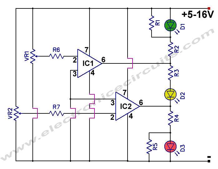 battery charge level indicator circuit diagram