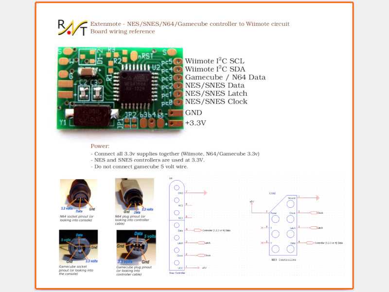 wiimote pcb diagram schematics