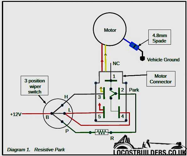 windshield wiper 5 wire wiper motor wiring diagram