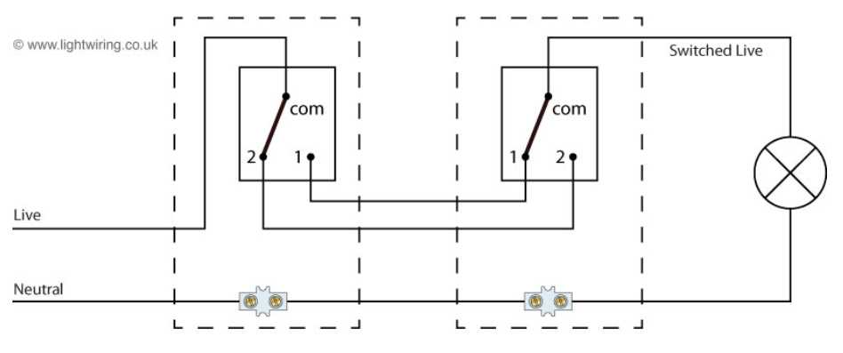 wiring diagram for a 2 way light switch