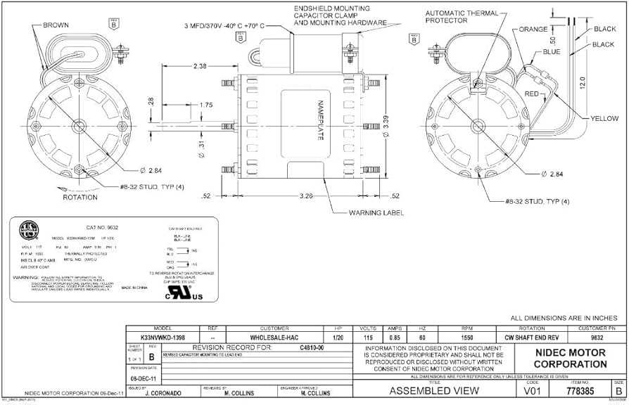 wiring diagram for emerson electric motor