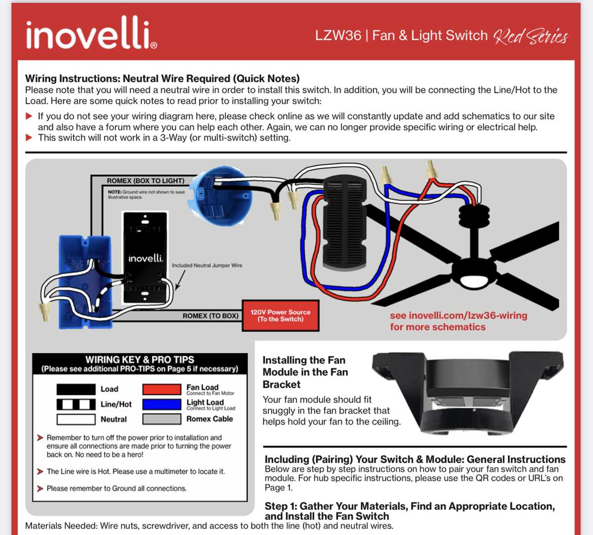 wiring diagram for fan and light