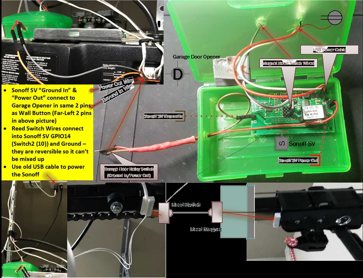 wiring diagram for garage door opener