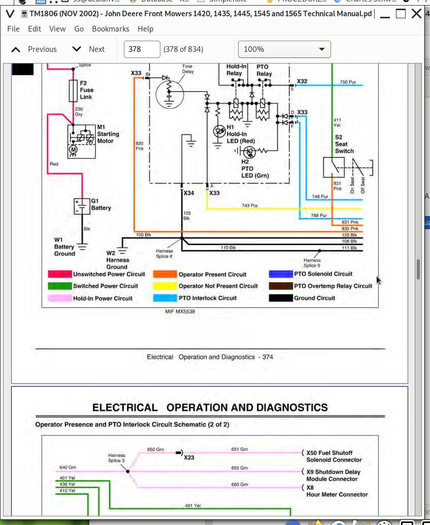 wiring schematic diagram for 1990 john deere 285 mower