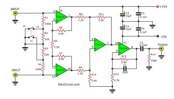 mic preamp schematic diagram