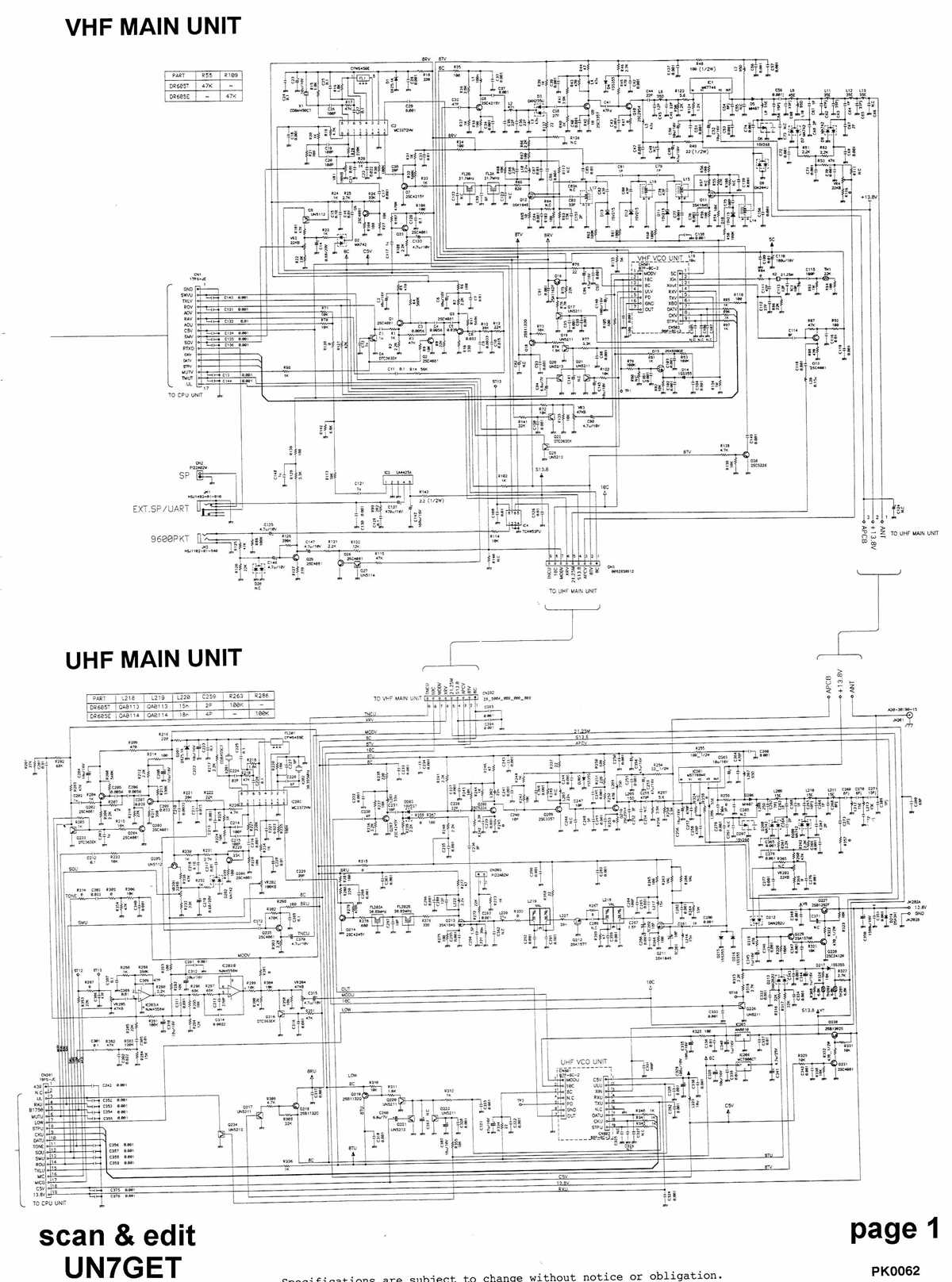 schematic diagram alinco dr 119