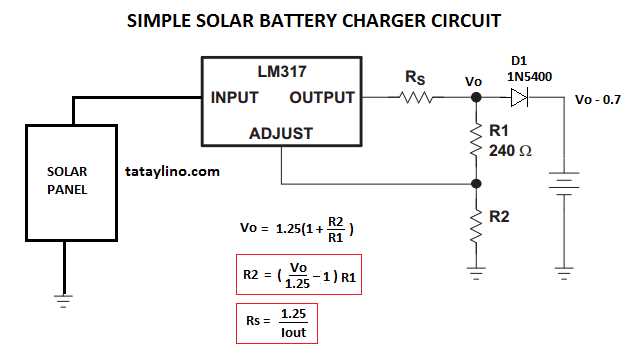 solar powered battery charger circuit diagram