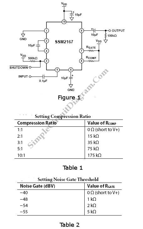 noise gate schematic diagram