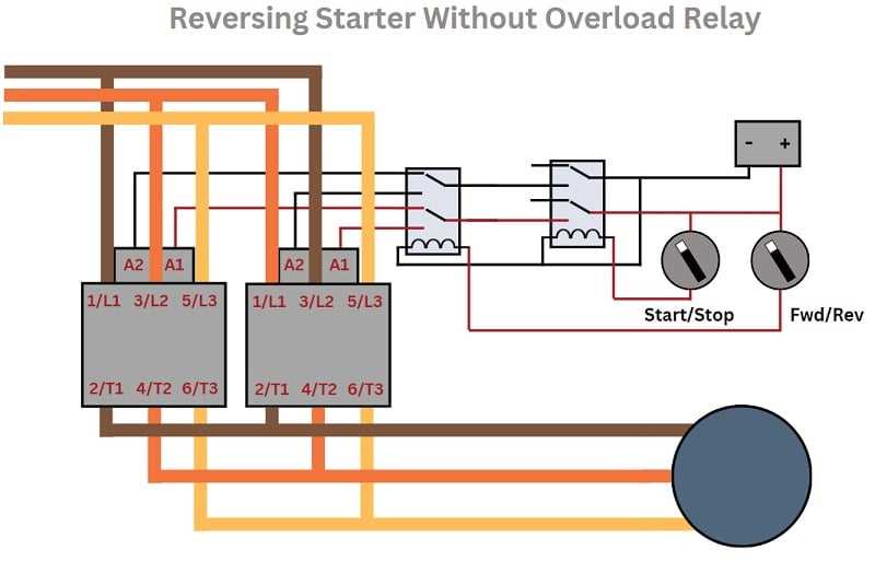 schematic contactor wiring diagram single phase