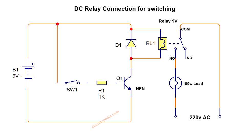 relay in circuit diagram