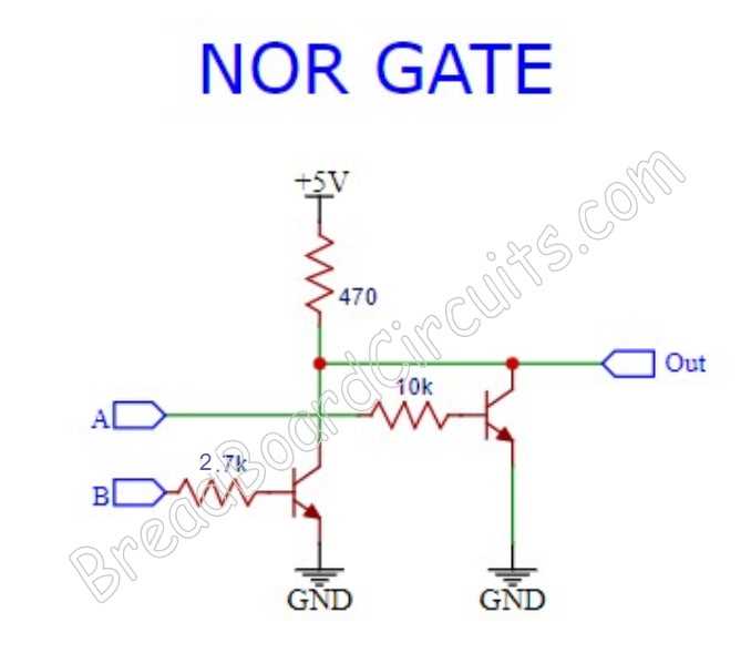nor gate circuit diagram on breadboard nor gate circuit diagram on breadboard