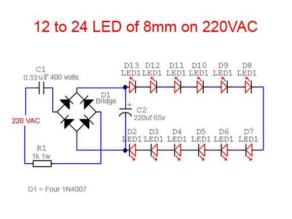 12 volt led light schematic diagram