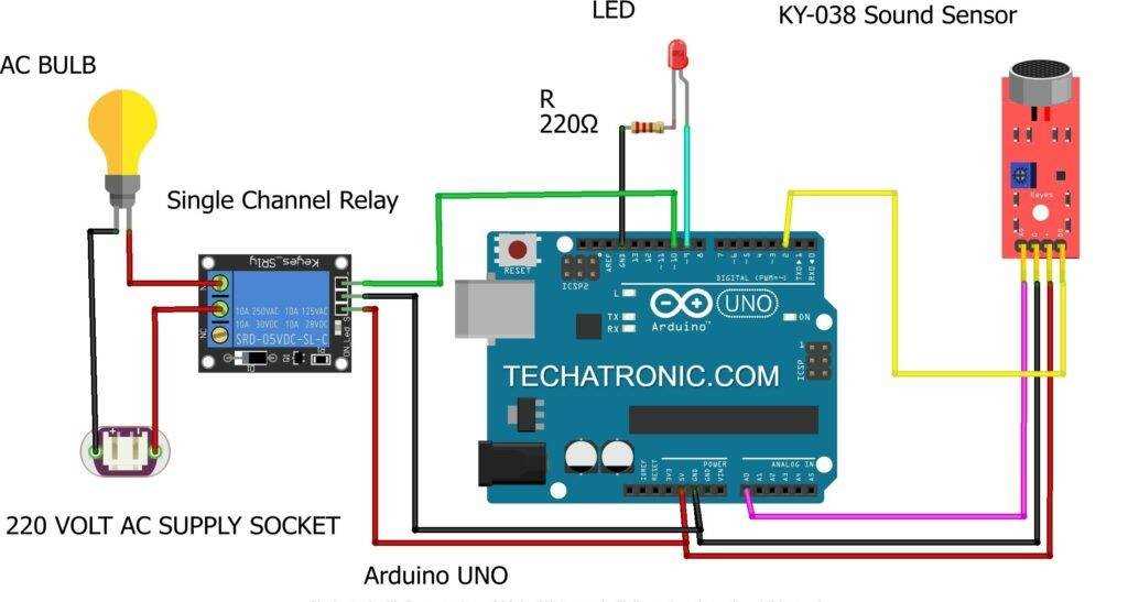 simple clap switch circuit diagram
