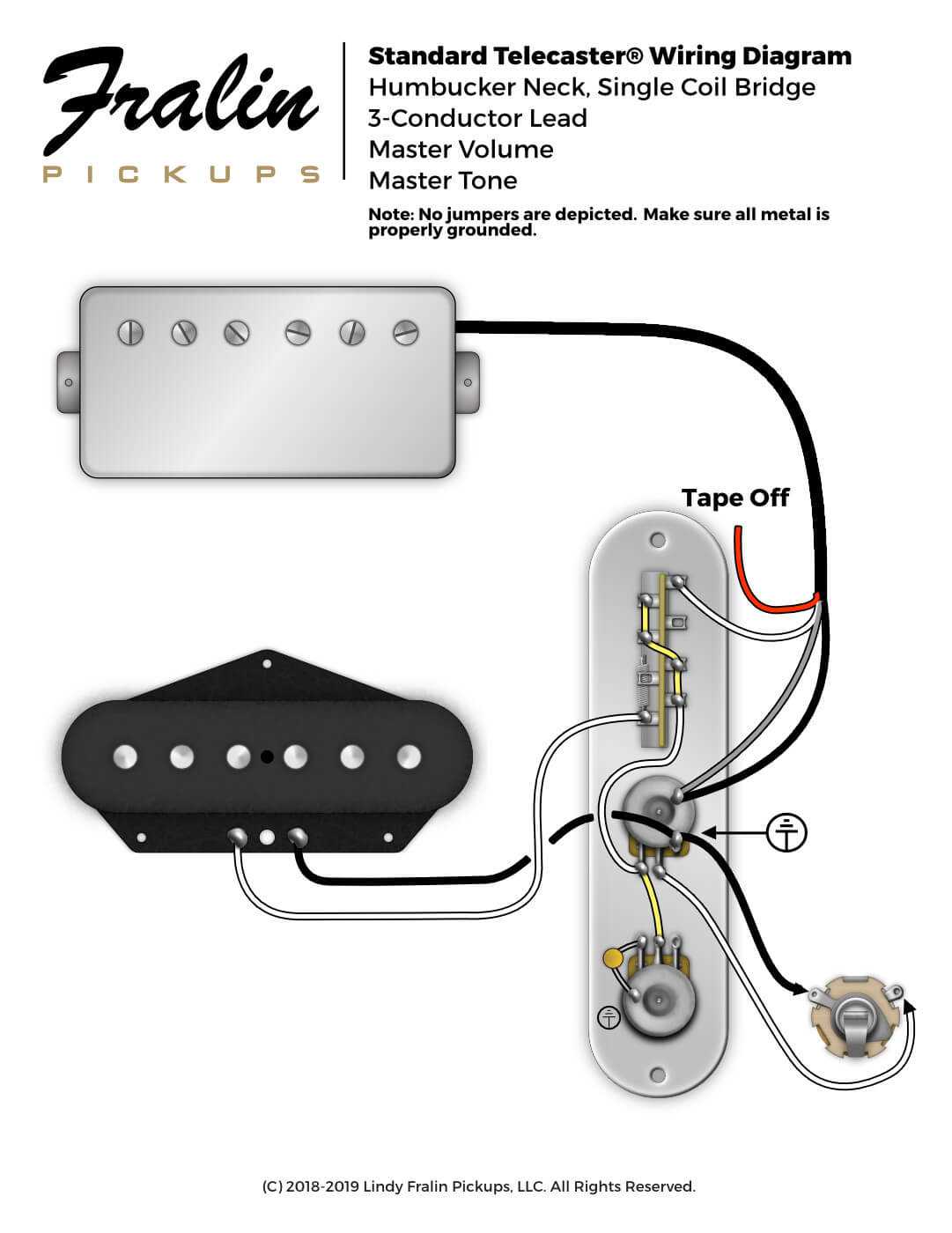 single humbucker wiring diagram