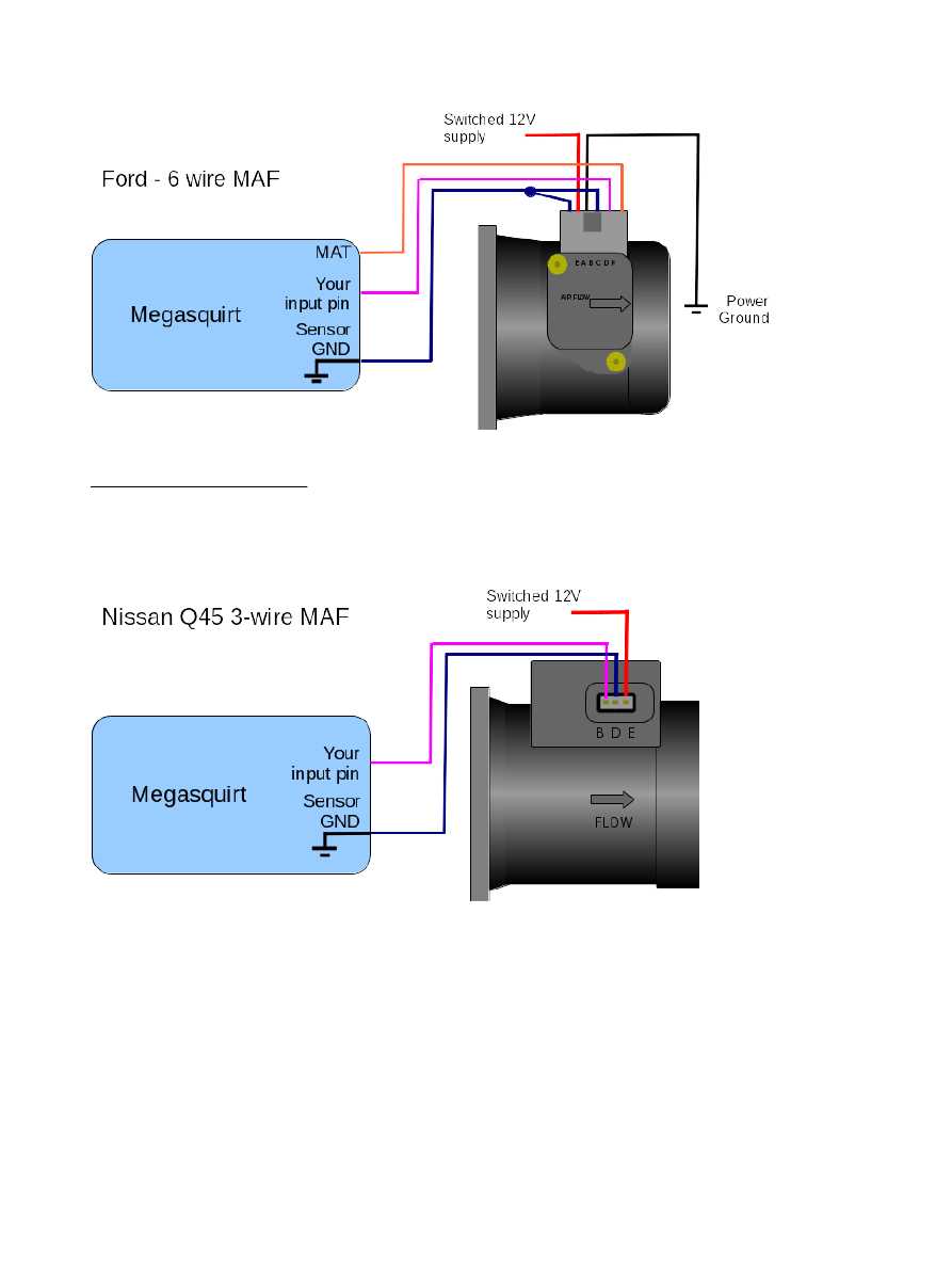 nissan mass air flow sensor wiring diagram