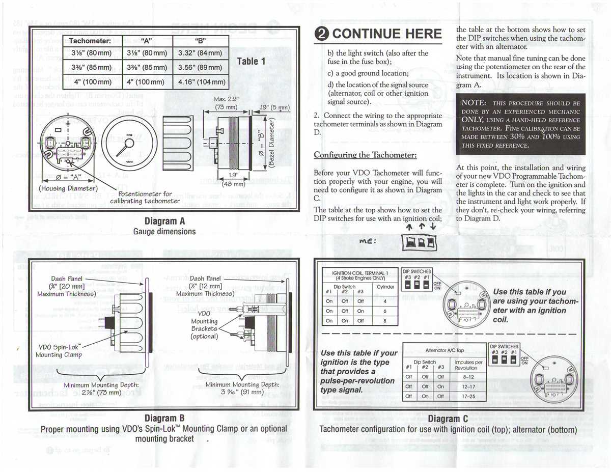 vdo rev counter wiring diagram
