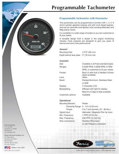 faria tachometer wiring diagram