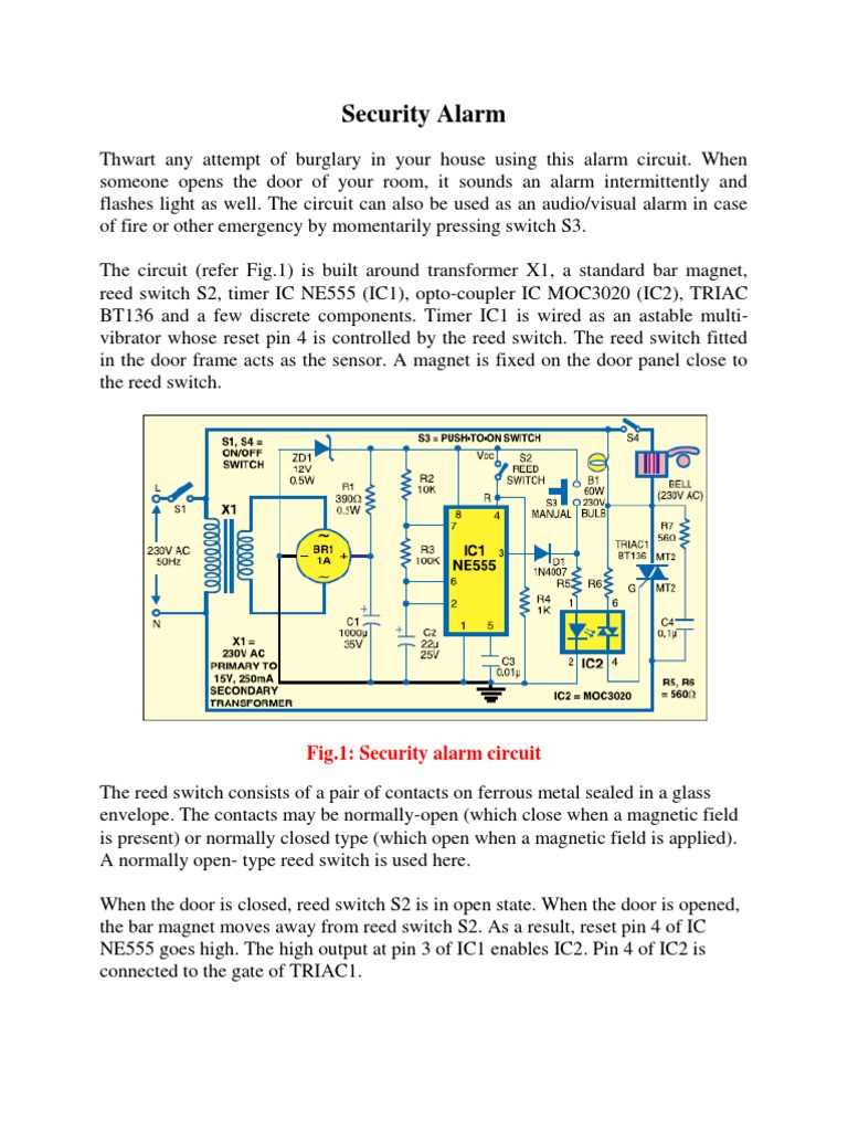 schematic diagram of touch door knob alarm