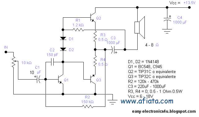 12v audio amplifier schematic diagram