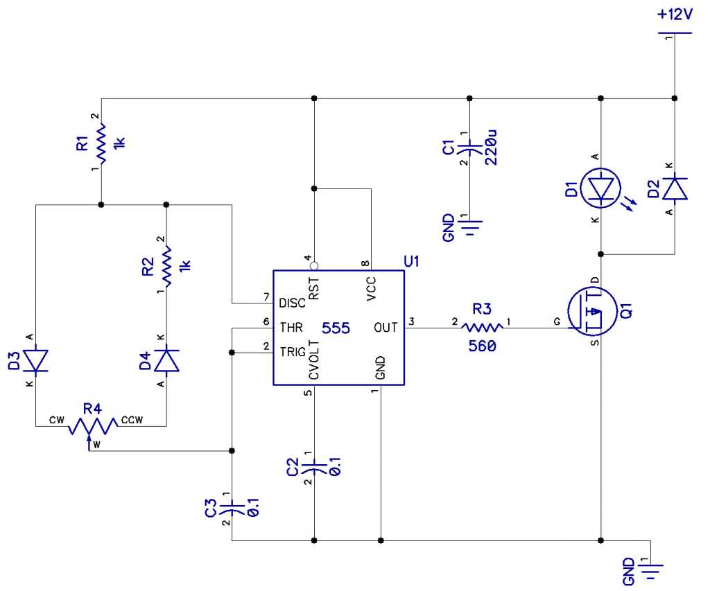 555 timer pwm generator circuit diagram